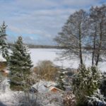 Warenthin im Winter, Blick auf den zugefrorenen Rheinsberger See